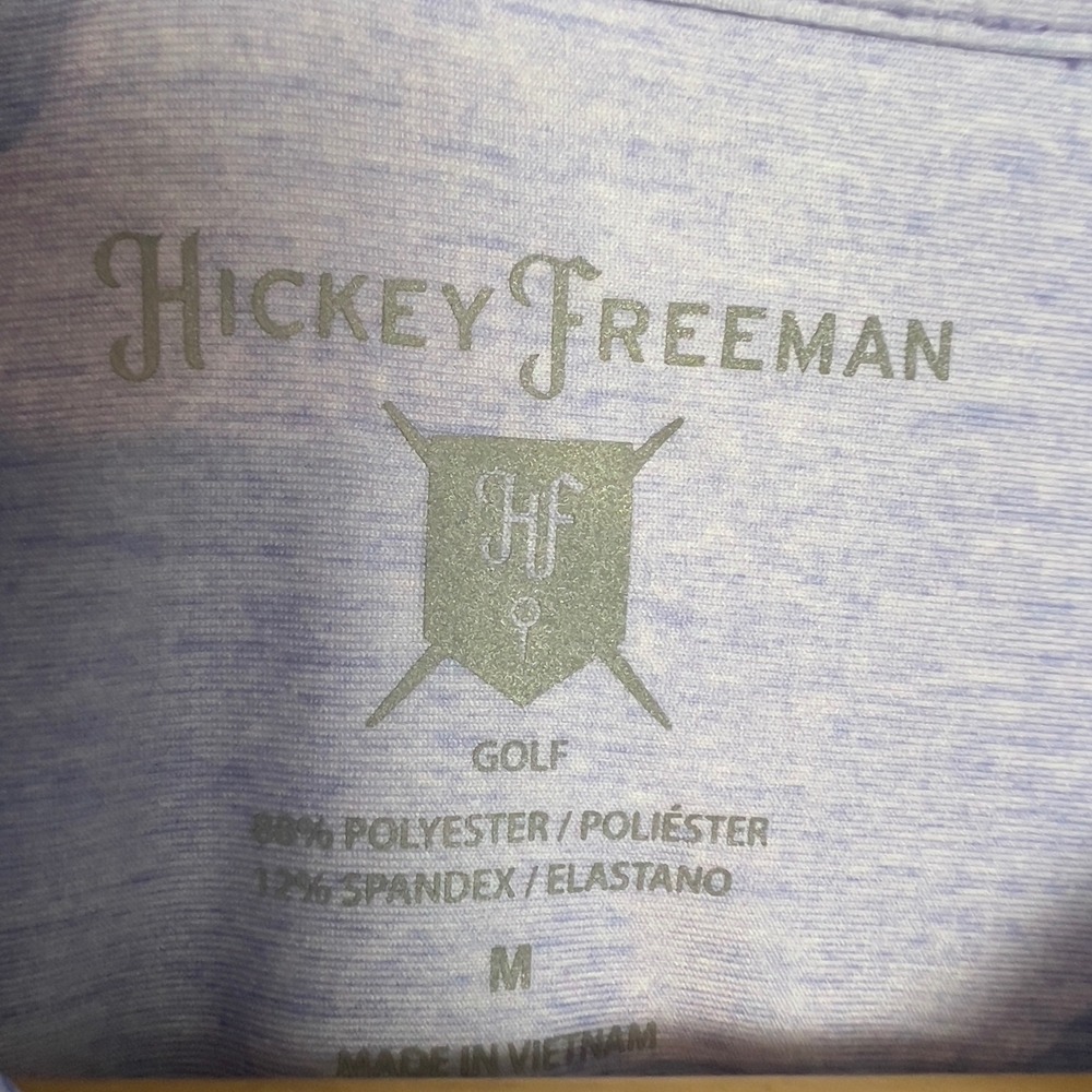 Hickey Freeman Golf Mens Medium Purple Novelty Travel Print Performance Polo - Picture 6 of 10